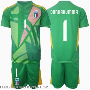 Italien Gianluigi Donnarumma #1 Målmand Udebanetrøje Børn EM 2024 Kortærmet (+ Korte bukser)